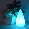 OEM shaped small water drop led table lamp colorful rechargeable led desk lamp home decoration